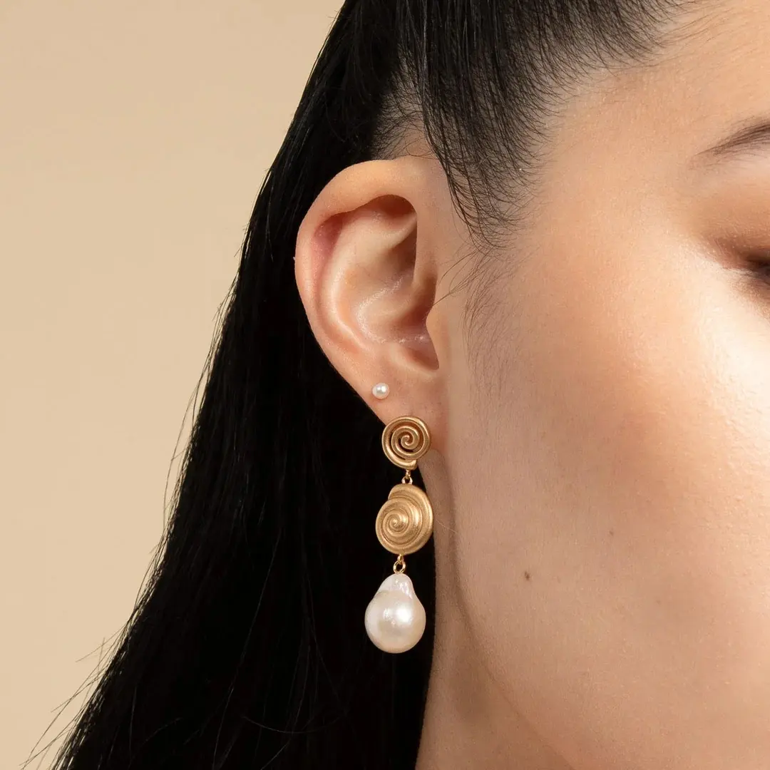 Concha Ohrringe 18 Karat Gold