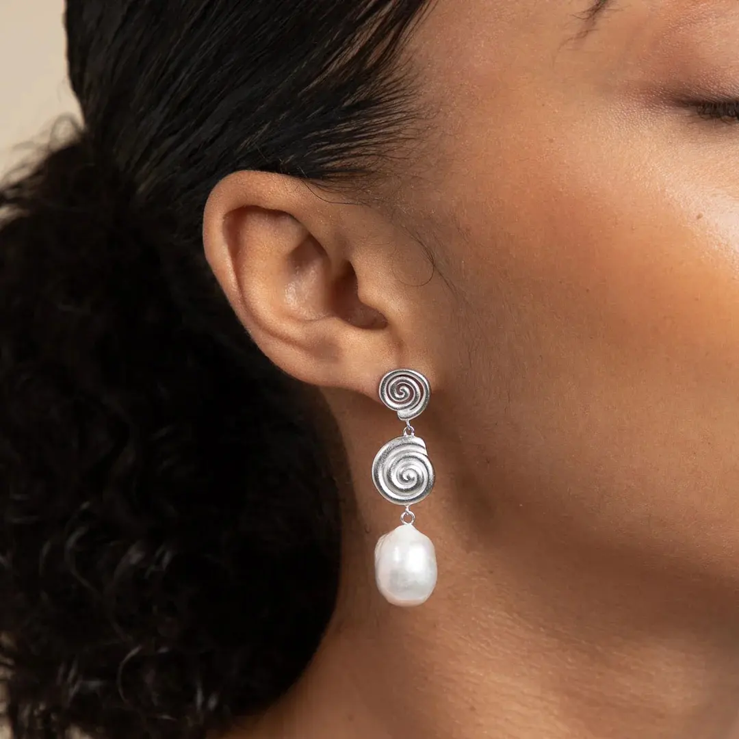 Concha Ohrringe 925 Silber