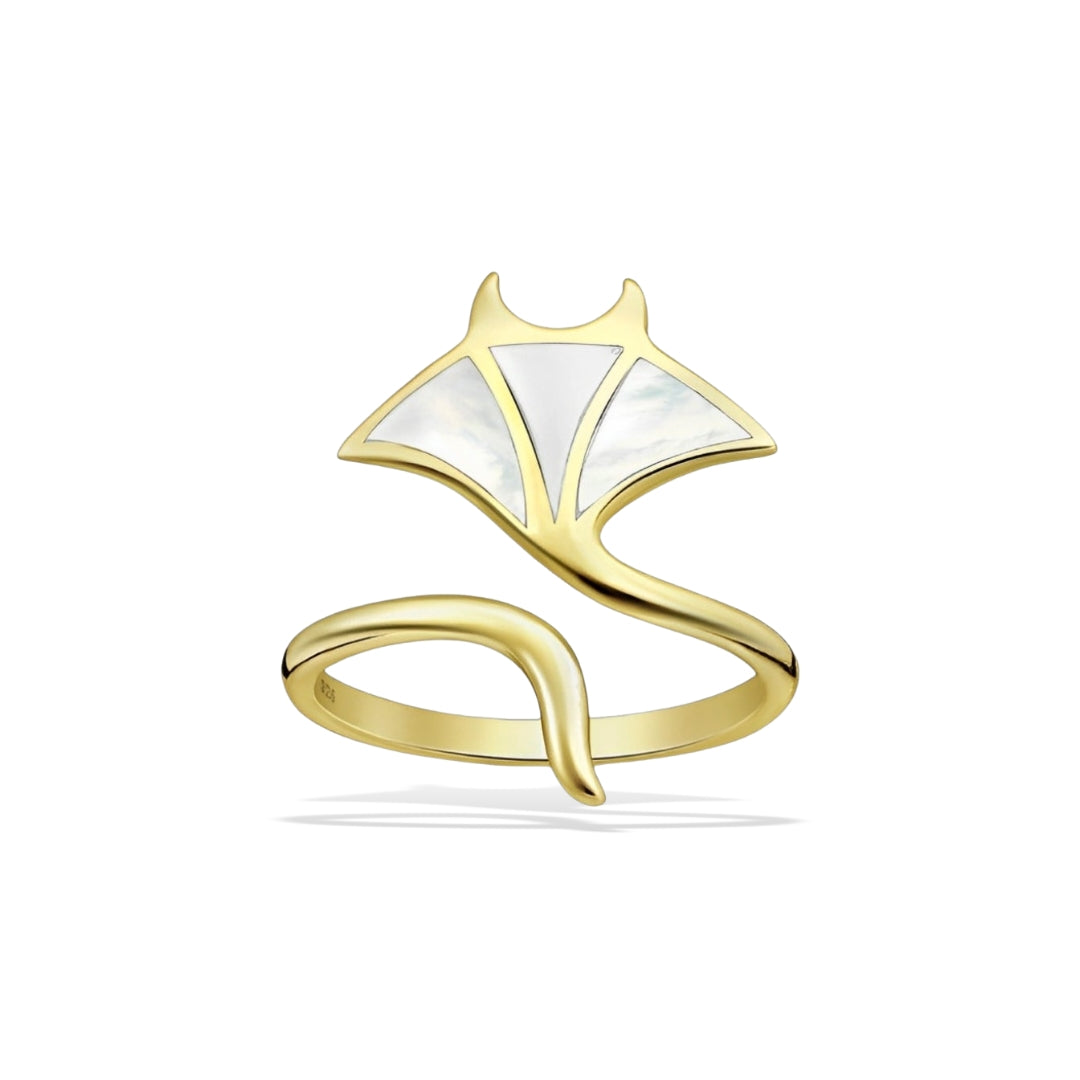 Perlmutt Manta Ring (925)