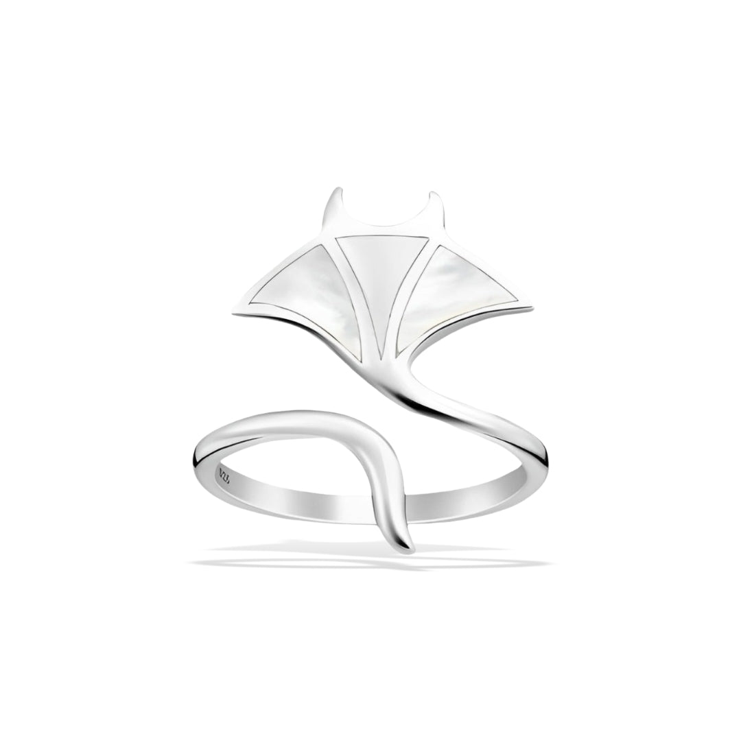 Perlmutt Manta Ring (925)