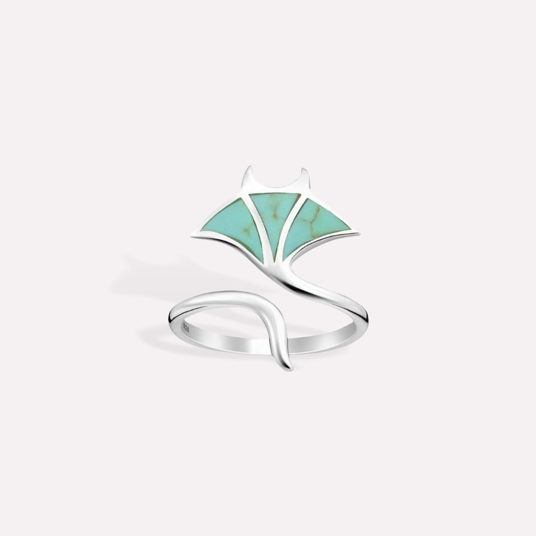 Manta Azzurra Ring (925)